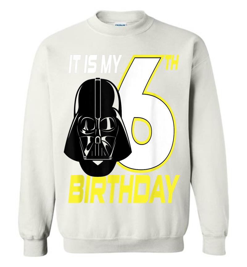 Inktee Store - Star Wars Darth Vader 6Th Birthday Sweatshirt Image