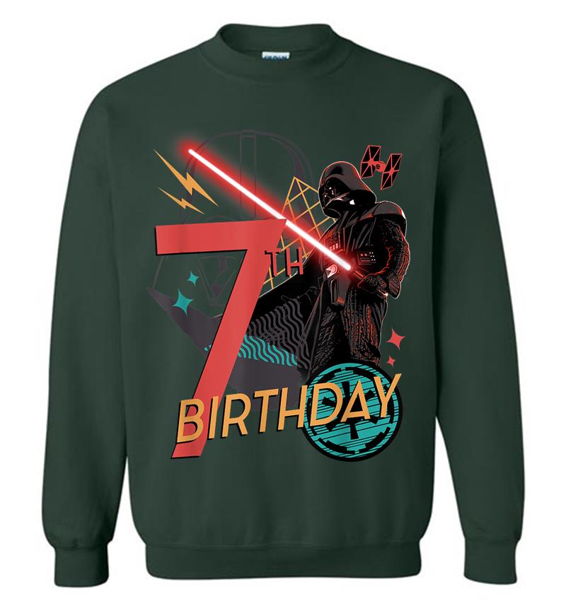Inktee Store - Star Wars Darth Vader 7Th Birthday Abstract Background Sweatshirt Image