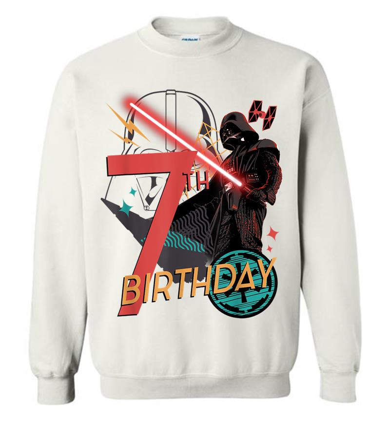 Inktee Store - Star Wars Darth Vader 7Th Birthday Abstract Background Sweatshirt Image