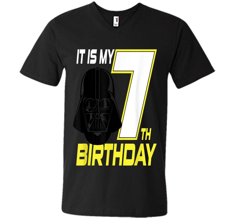 Star Wars Darth Vader 7Th Birthday V-Neck T-Shirt
