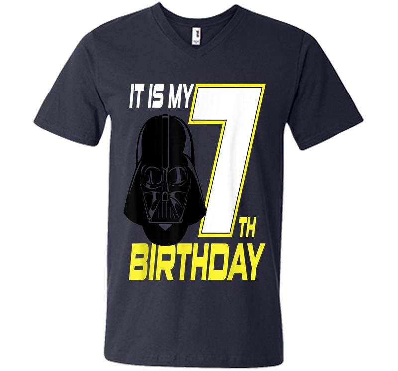 Inktee Store - Star Wars Darth Vader 7Th Birthday V-Neck T-Shirt Image