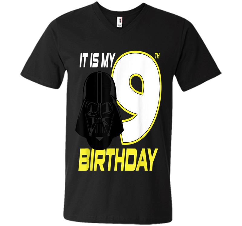 Star Wars Darth Vader 9Th Birthday V-Neck T-Shirt