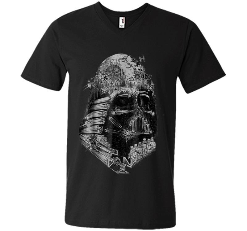 Star Wars Darth Vader Build The Empire Graphic V-Neck T-Shirt