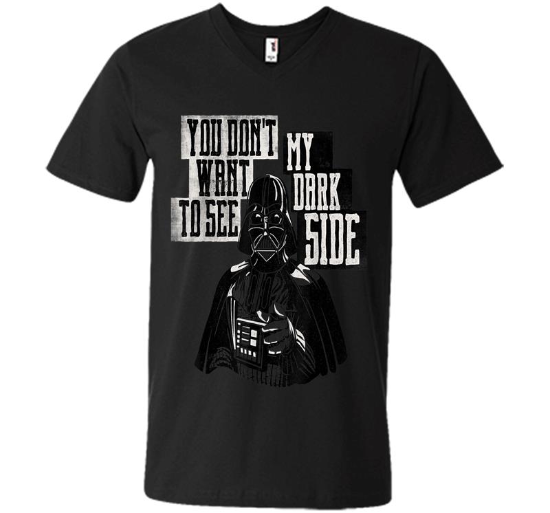 Star Wars Darth Vader Dark Side Funny V-Neck T-Shirt