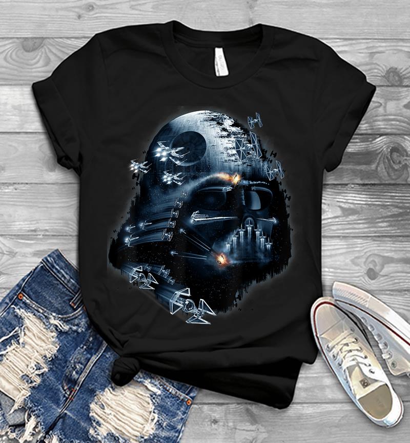Star Wars Darth Vader Helmet Collage Graphic Mens T-Shirt