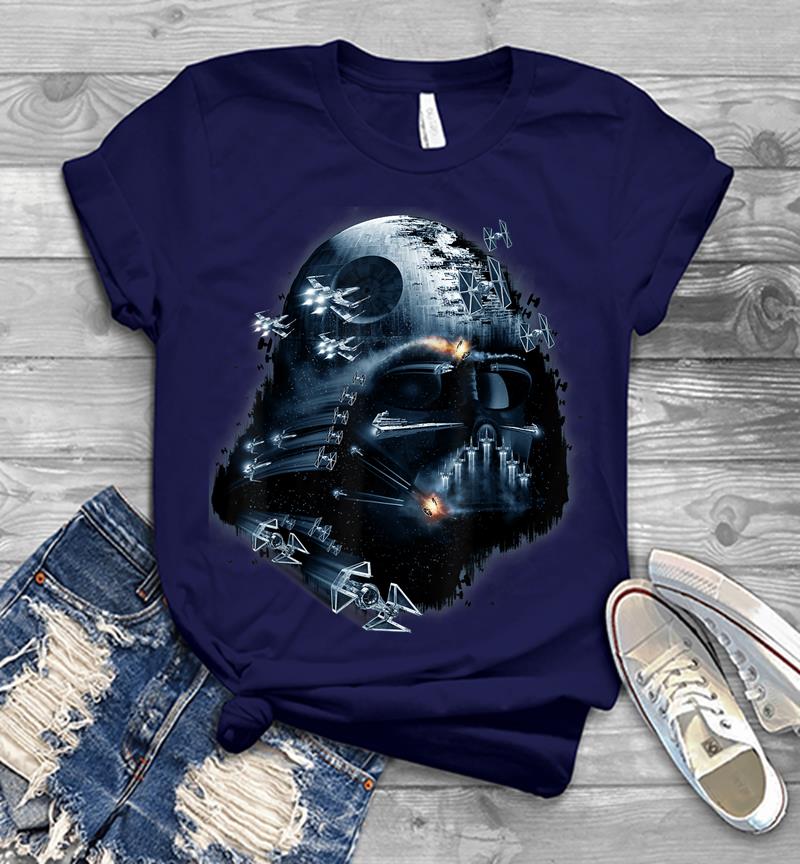 Inktee Store - Star Wars Darth Vader Helmet Collage Graphic Mens T-Shirt Image