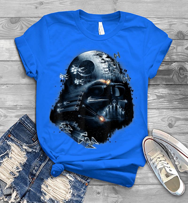 Inktee Store - Star Wars Darth Vader Helmet Collage Graphic Mens T-Shirt Image