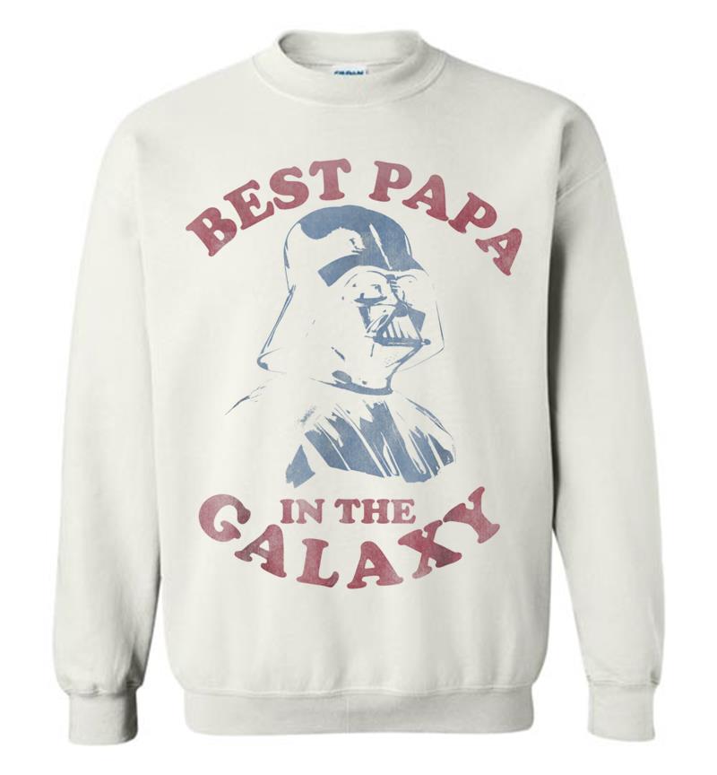 Inktee Store - Star Wars Darth Vader Retro Best Papa Graphic Sweatshirt Image