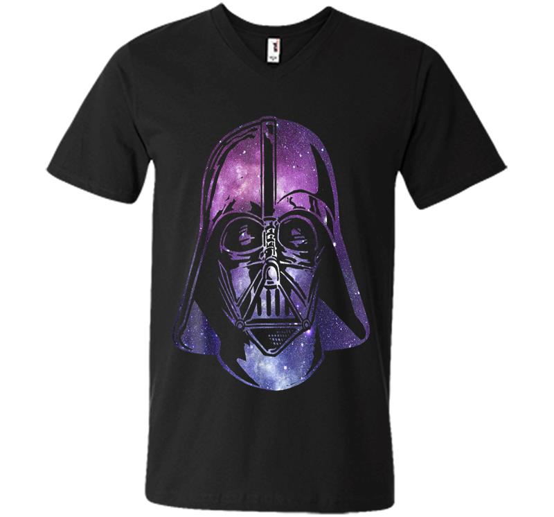 Star Wars Darth Vader Space Helmet Galaxy V-Neck T-Shirt