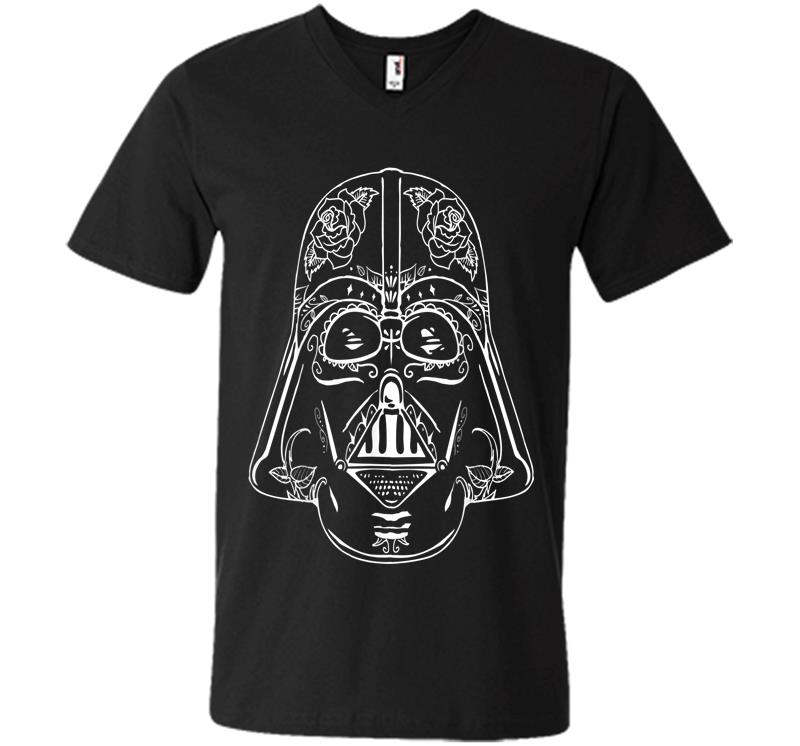 Star Wars Darth Vader Sugar Skull Classic Graphic V-Neck T-Shirt