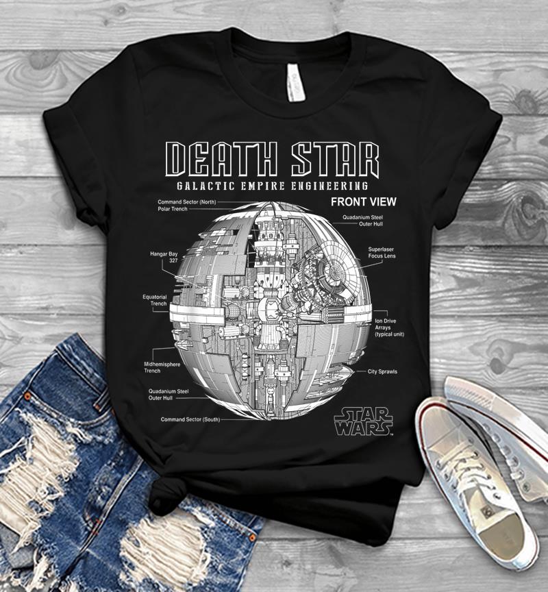 Star Wars Death Star Empire Engineering Diagram Mens T-Shirt