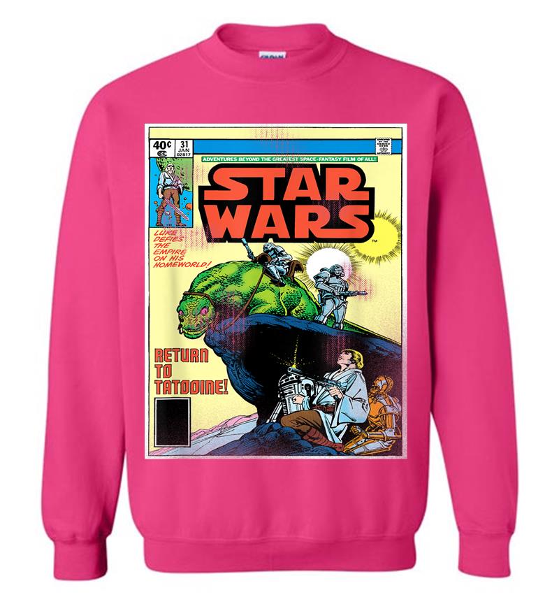 Inktee Store - Star Wars Dewback Comic Book Cover Sweatshirt Image