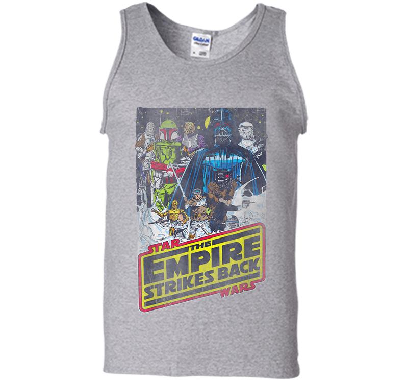 Inktee Store - Star Wars Empire Strikes Back Villain Poster Graphic Mens Tank Top Image