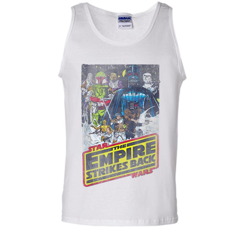 Inktee Store - Star Wars Empire Strikes Back Villain Poster Graphic Mens Tank Top Image