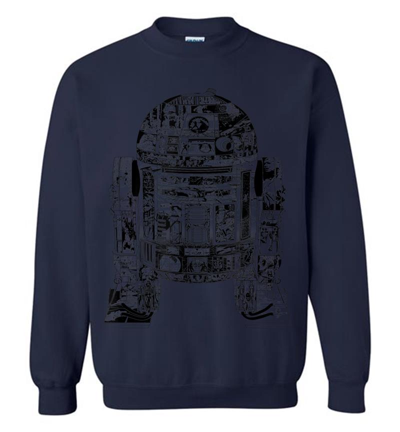 Inktee Store - Star Wars Epic R2-D2 Panel Graphic Sweatshirt Image