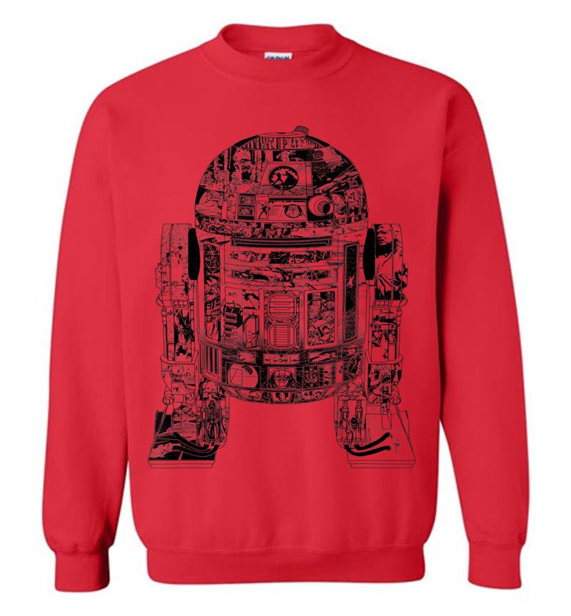 Inktee Store - Star Wars Epic R2-D2 Panel Graphic Sweatshirt Image