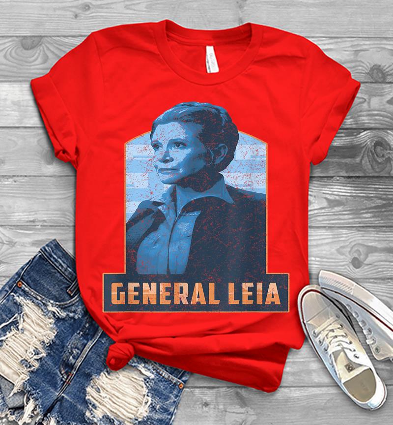 Inktee Store - Star Wars General Leia Episode 7 Tonal Portrait Mens T-Shirt Image