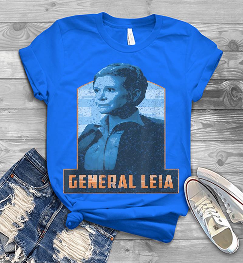 Inktee Store - Star Wars General Leia Episode 7 Tonal Portrait Mens T-Shirt Image
