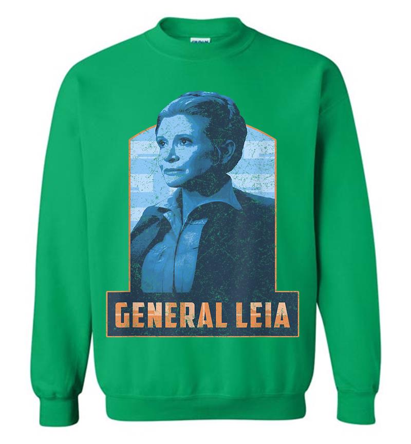 Inktee Store - Star Wars General Leia Episode 7 Tonal Portrait Sweatshirt Image