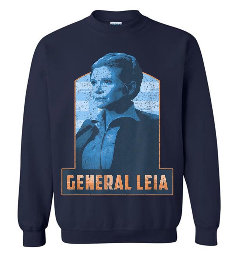 Inktee Store - Star Wars General Leia Episode 7 Tonal Portrait Sweatshirt Image