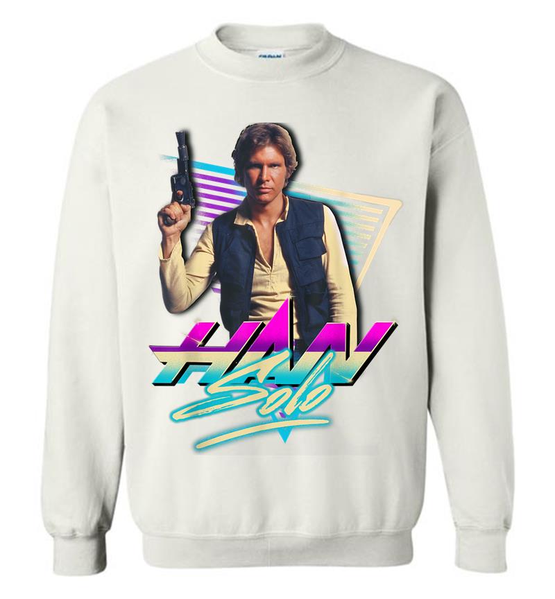 Inktee Store - Star Wars Han Solo Eighties Retro Poster Sweatshirt Image