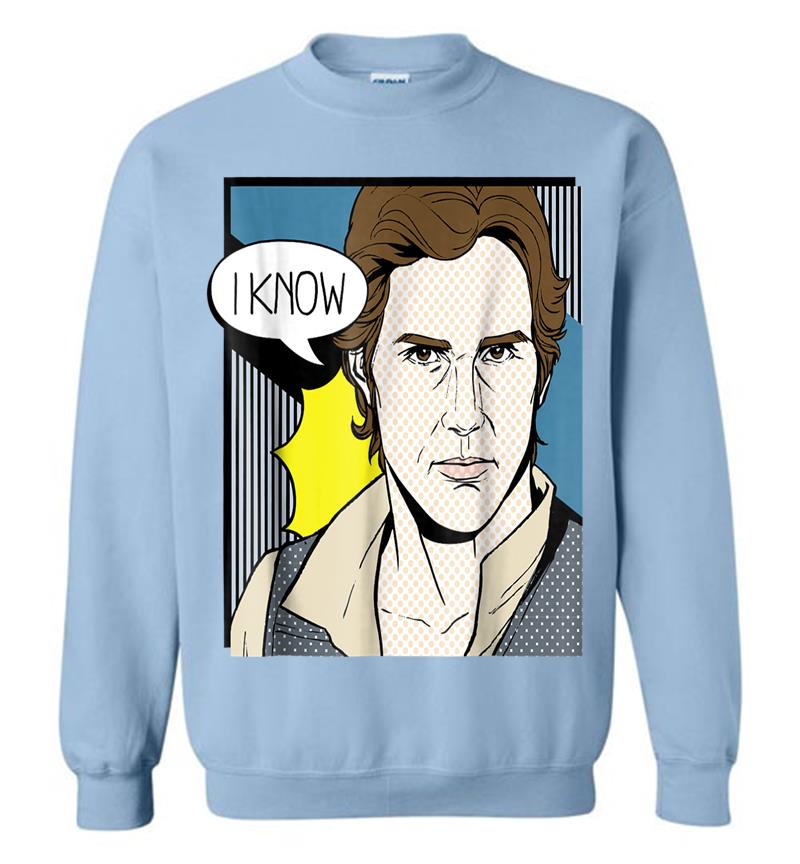 Inktee Store - Star Wars Han Solo I Know Pop Art Couples Graphic Sweatshirt Image