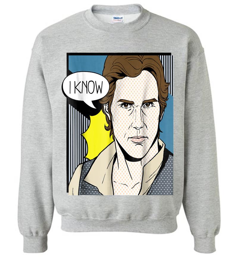 Inktee Store - Star Wars Han Solo I Know Pop Art Couples Graphic Sweatshirt Image