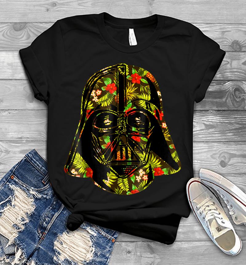 Star Wars Hawaiian Print Darth Vader Helmet Graphic Mens T-Shirt