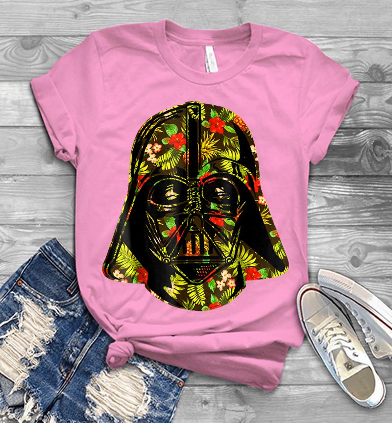 Inktee Store - Star Wars Hawaiian Print Darth Vader Helmet Graphic Mens T-Shirt Image