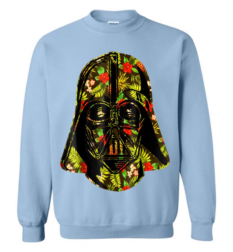 Inktee Store - Star Wars Hawaiian Print Darth Vader Helmet Graphic Sweatshirt Image
