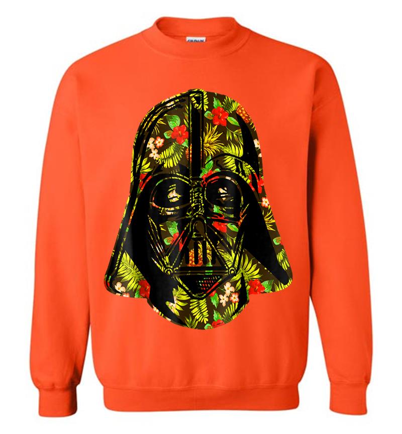 Inktee Store - Star Wars Hawaiian Print Darth Vader Helmet Graphic Sweatshirt Image