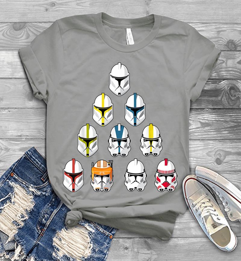 Inktee Store - Star Wars Imperial Stormtroopers Helmet Pyramid Mens T-Shirt Image