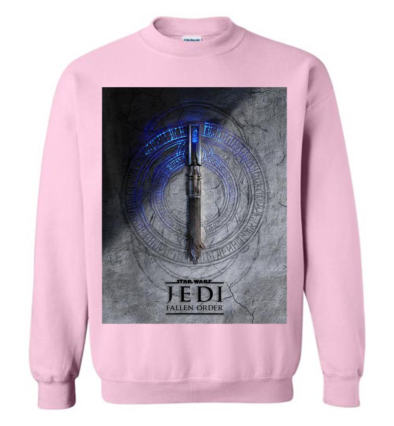 Inktee Store - Star Wars Jedi Fallen Order Teaser Image Lightsaber Sweatshirt Image