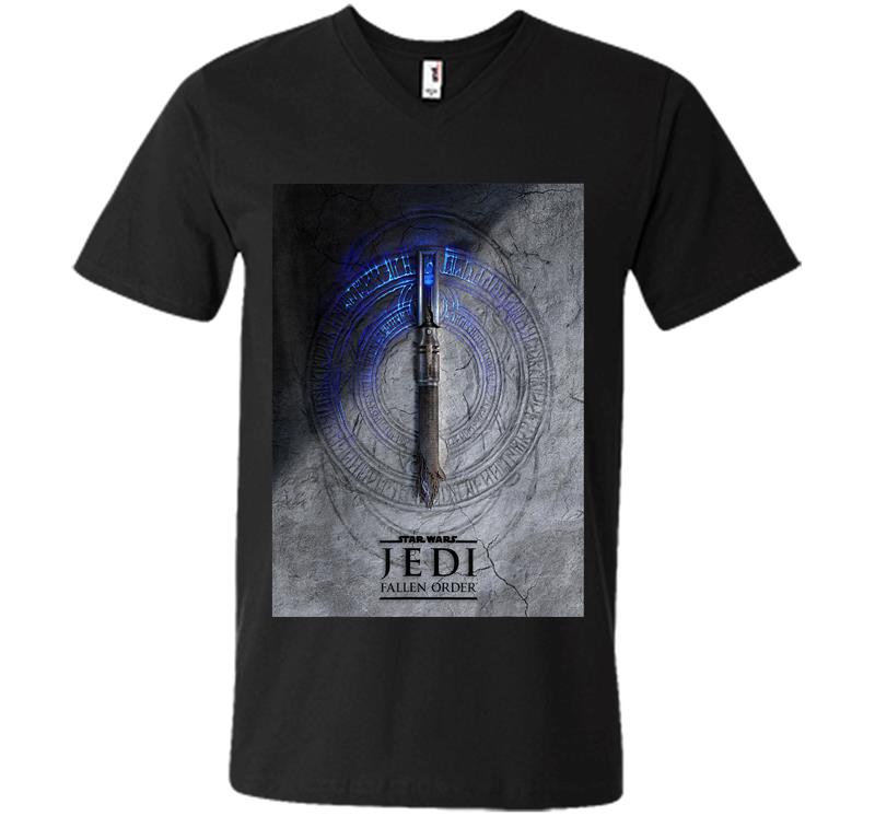 Star Wars Jedi Fallen Order Teaser Image Lightsaber V-Neck T-Shirt