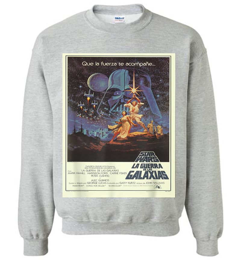 Inktee Store - Star Wars La Guerra De Las Galaxias Movie Poster Sweatshirt Image