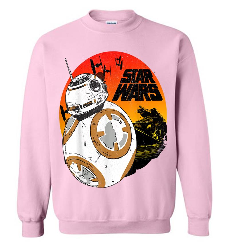 Inktee Store - Star Wars Last Jedi Bb-8 Retro Sunset Rollabout Sweatshirt Image