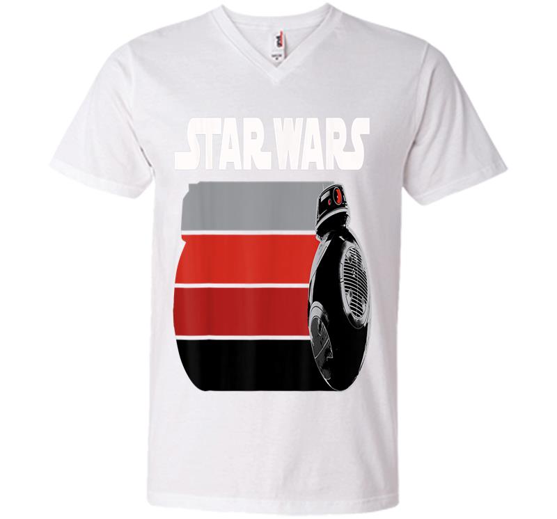 Inktee Store - Star Wars Last Jedi Bb-9E Rolling Stripes Graphic V-Neck T-Shirt Image