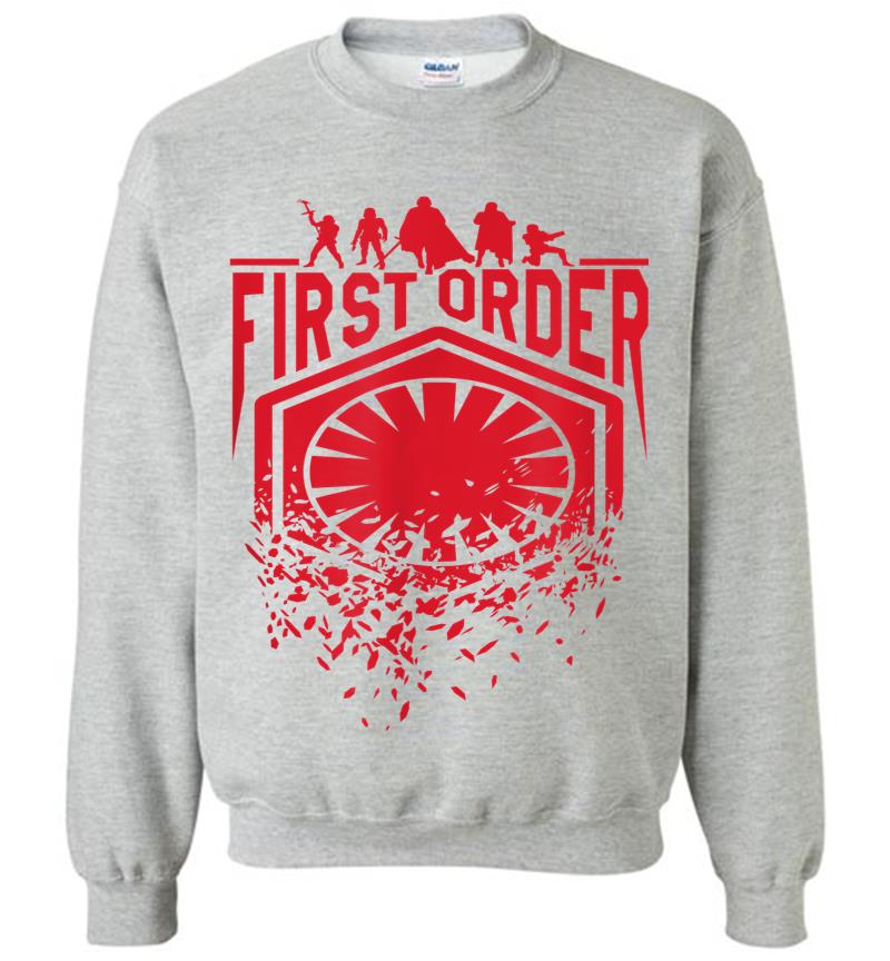 Inktee Store - Star Wars Last Jedi First Order Red Fracture Graphic Sweatshirt Image