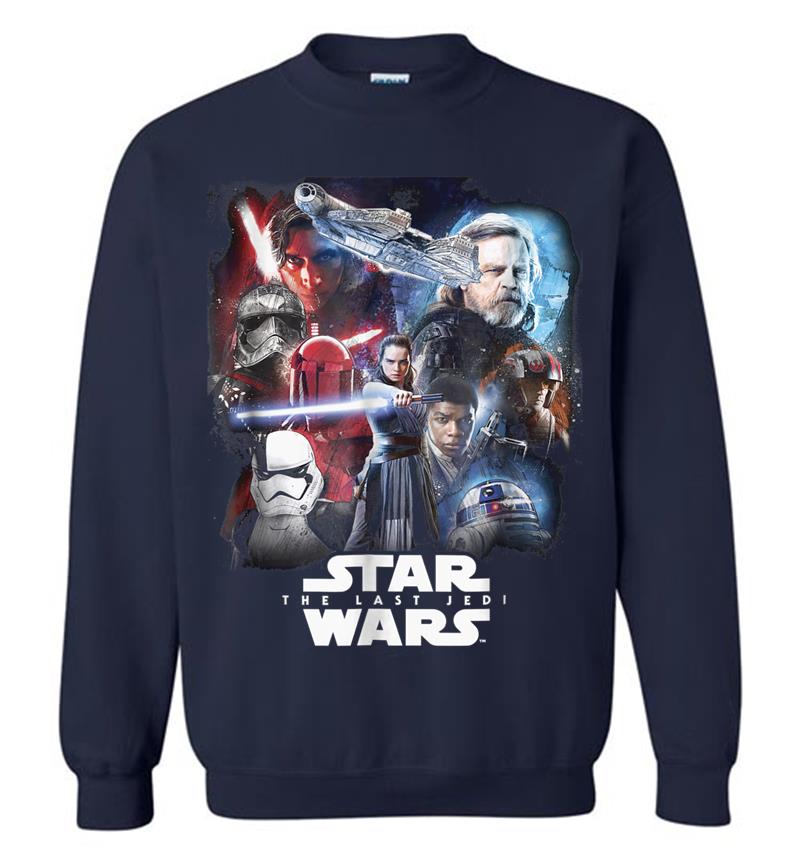 Inktee Store - Star Wars Last Jedi Paint Portraits Collage Poster Sweatshirt Image