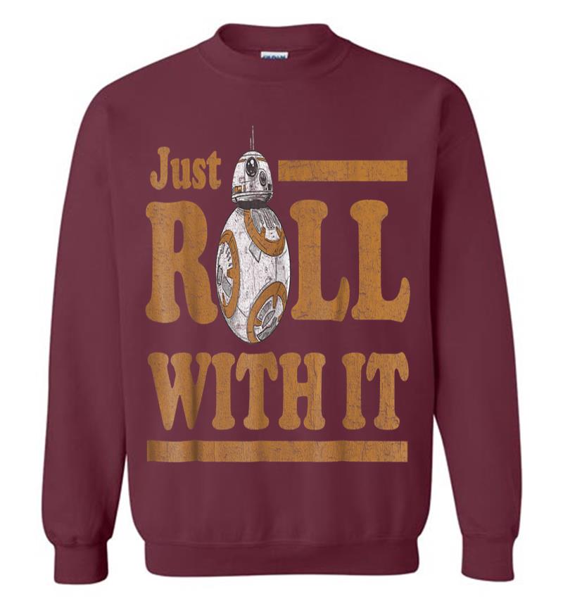 Inktee Store - Star Wars Last Jedi Retro Just Roll Bb-8 Graphic Sweatshirt Image