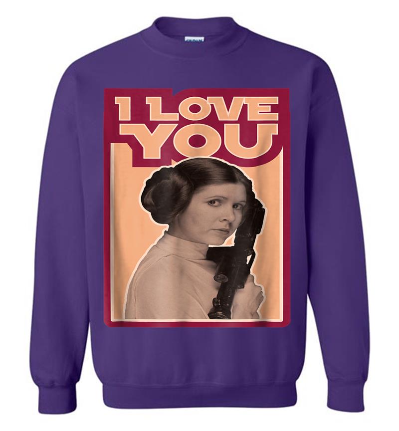 Inktee Store - Star Wars Leia I Love You Iconic Ep.5 Quote Graphic Sweatshirt Image