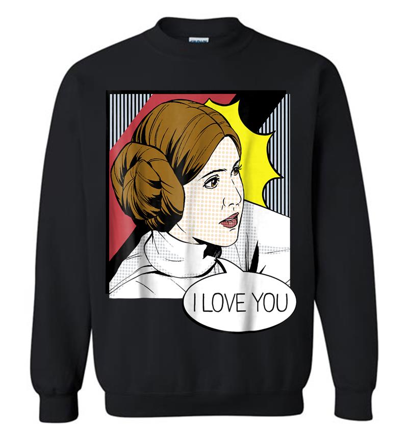Star Wars Leia I Love You Pop Art Couples Graphic Sweatshirt