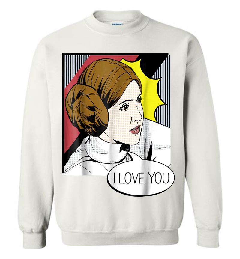 Inktee Store - Star Wars Leia I Love You Pop Art Couples Graphic Sweatshirt Image
