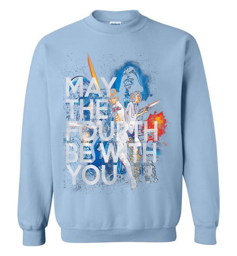 Inktee Store - Star Wars May The Fourth Be With You Vintage Movie Poster Sweatshirt Image