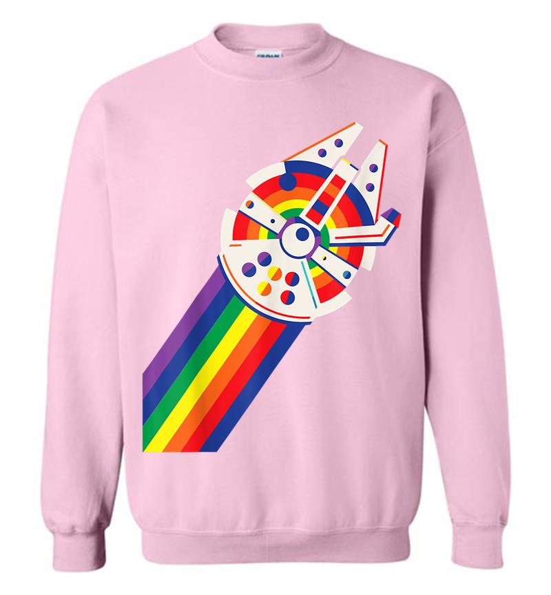 Inktee Store - Star Wars Millennial Falcon Rainbow Sweatshirt Image