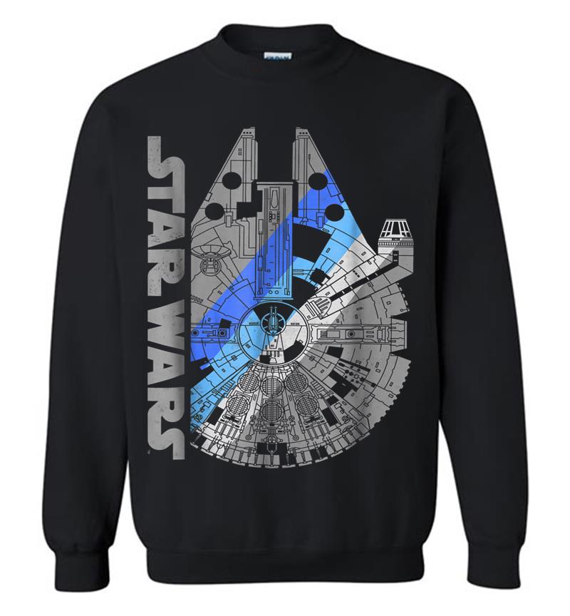 Star Wars Millennium Falcon Blue Shadow Graphic Sweatshirt