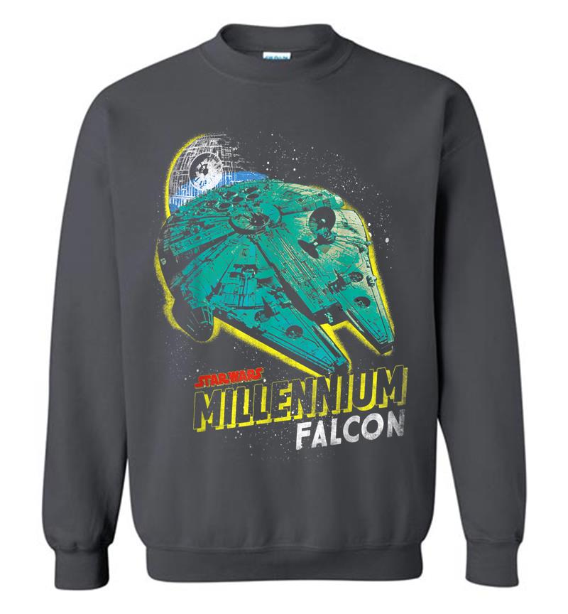 Inktee Store - Star Wars Millennium Falcon Glow Sweatshirt Image