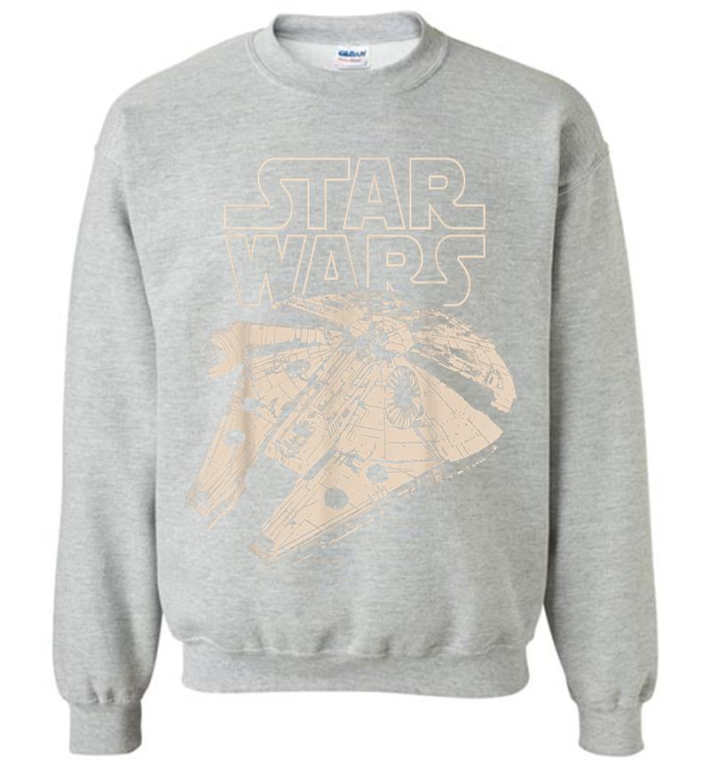 Inktee Store - Star Wars Millennium Falcon Graphic Sweatshirt Image