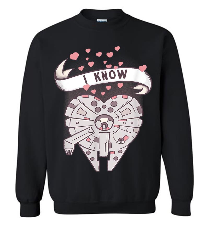 Star Wars Millennium Falcon I Know Valentine'S Day Sweatshirt