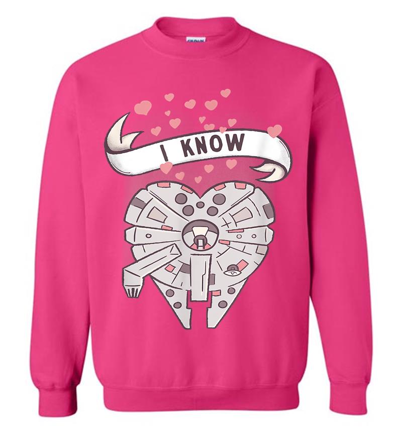 Inktee Store - Star Wars Millennium Falcon I Know Valentine'S Day Sweatshirt Image
